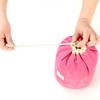 Waterproof Round Cosmetic Bag Travel Nylon Makeup Bag Drawstring Elegant Organizer Wash Bags Female Toiletry Kit Storage Case