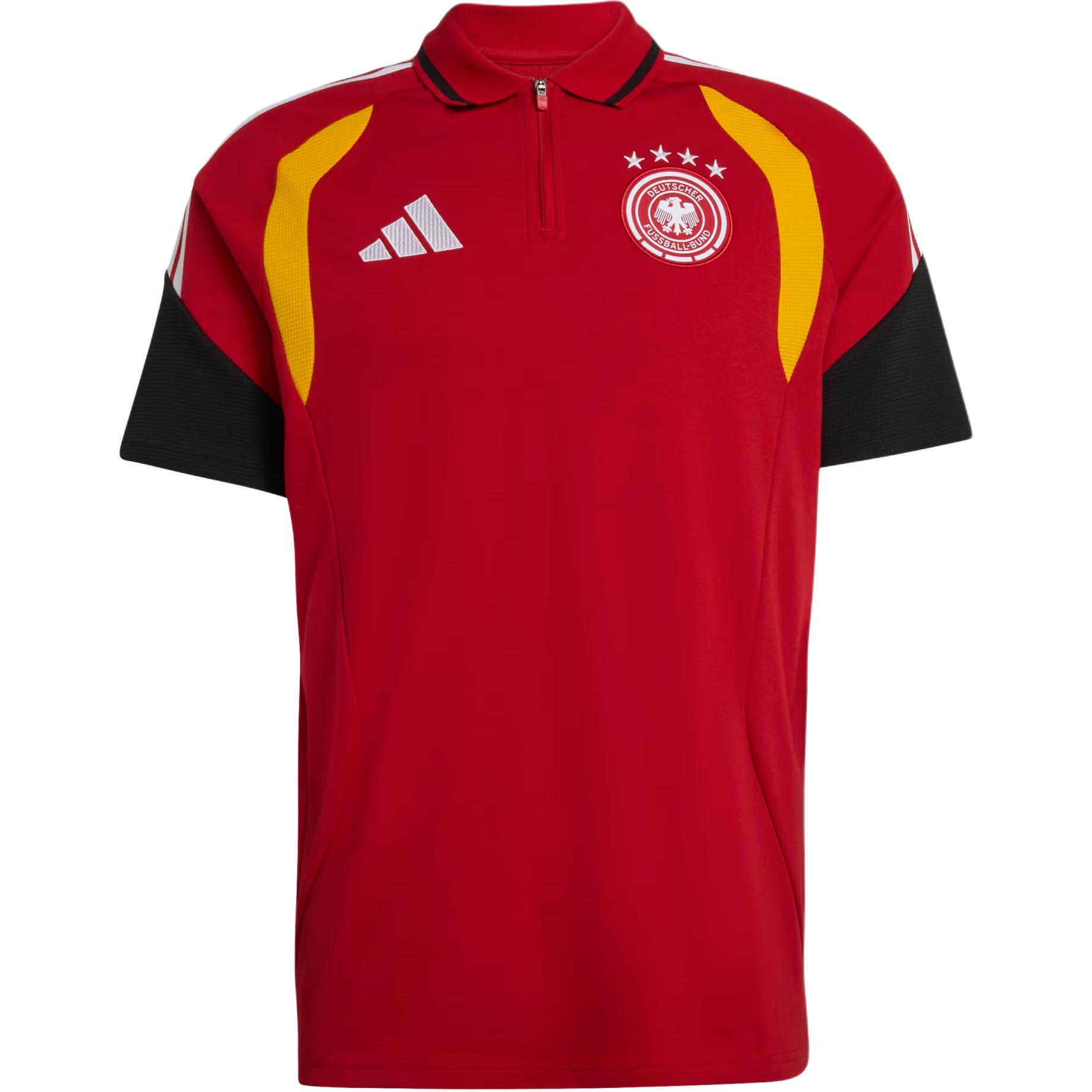 Adidas Germany 26 Tiro Striped Color Block Logo Short Sleeve Football Shirt Men tops KB4480 M