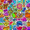 50 Cartoon Street Graffiti Aufkleber DIY Handkonto Dekoration Handyhülle Skateboard Wasserdichte Aufkleber