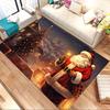 Christmas Santa Claus Crystal Velvet Chair Mat Area Rug - Non-Slip, Floor Mat, Office Desk Chair Rugs, Bedroom Decor.Christmas Gift-1106146
