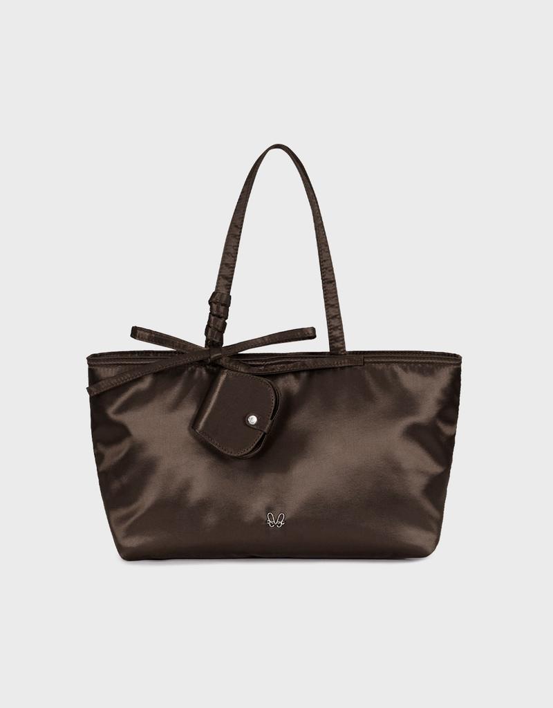 Mmw [Mmw] Satin Shoulder Bag (Brown)