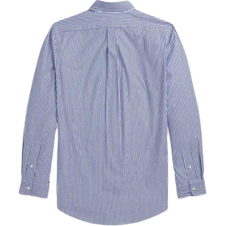 Polo Ralph Lauren Striped Stretch Cotton Poplin Long Sleeve Shirt Men Shirts Blue MNPOWOV16823573-400