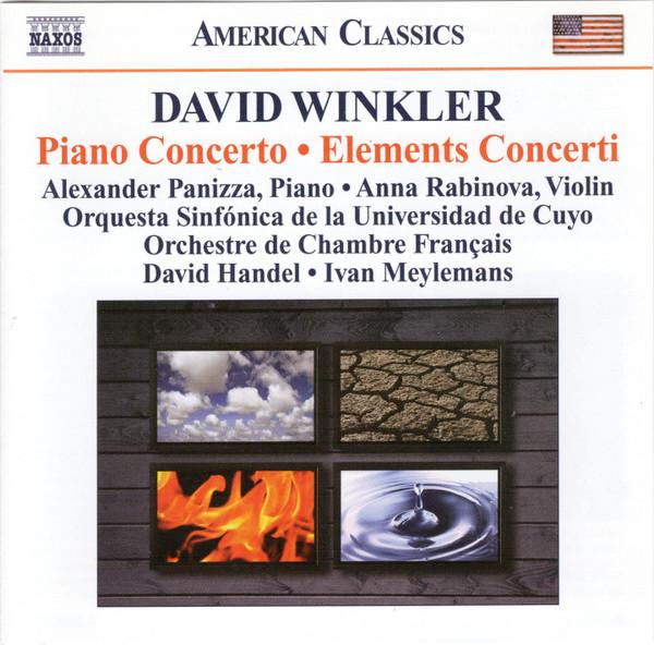 

CD DAVID WINKLER, ALEXANDER PANIZZA, A - Piano Concerto • Elements Concerti 8559383 Naxos 2008 US Classical Used