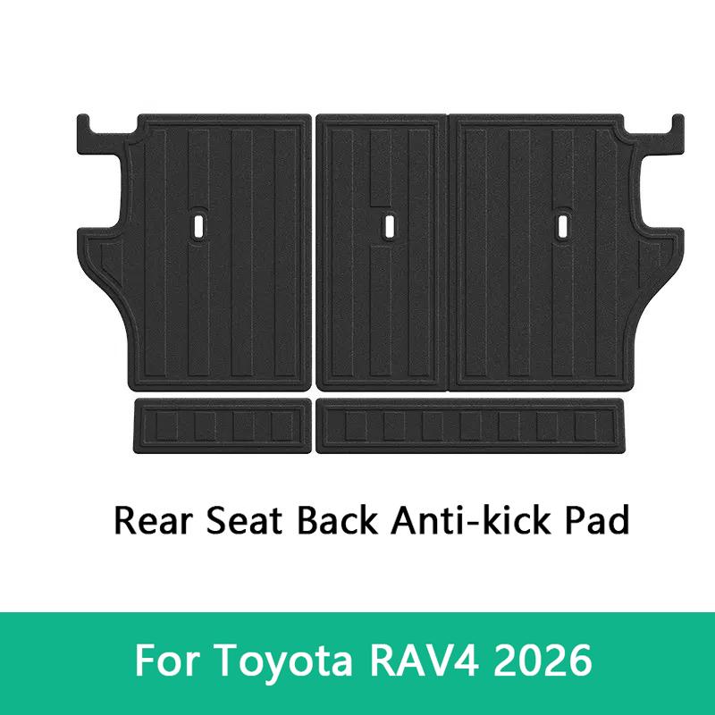 For Toyota RAV4 2021-2026 Car Floor Mat Cargo Trunk Pad TPE Rear Seat Backrest Anti-Scratch Protector Mat All Weather Trunk Pad