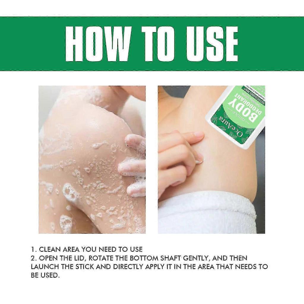 Mint Body Deodorant Cream Natural Odor Control, Moisturizing Portable 15g