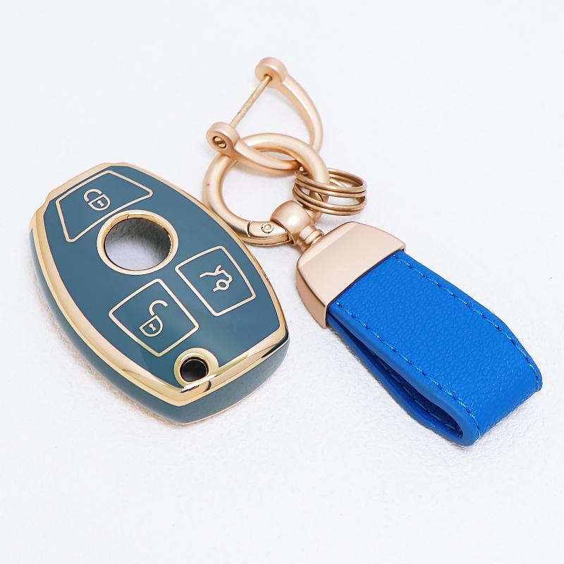 TPU Shell Car Key Case Cover For Mercedes Benz W210 W211 W242 W212 W246 W203 W204 W205 AMG A B C E S CLS CLK CLA SLK GLC GLA GLK