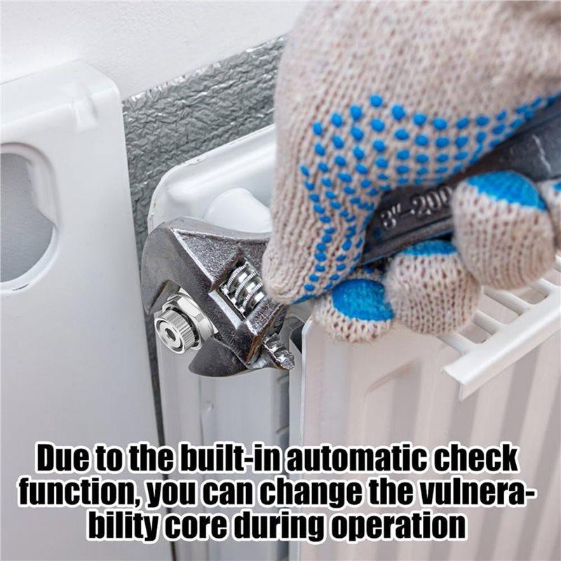 6X Fully Automatic Air Vent Auto Cut-Off Self Bleeding Radiator Valve 1/2Inch For Heating Systems