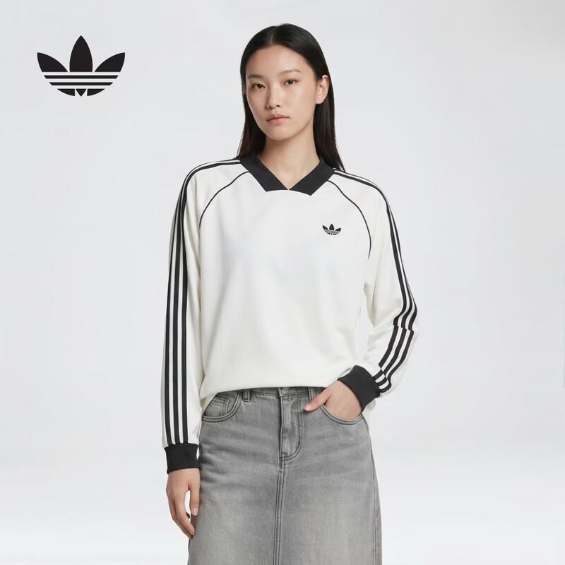 Adidas Originals Women s 3S Jacquard Long Sleeve Top M