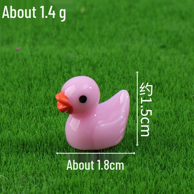 Yellow Duck Resin Figurine for Micro Landscape Decoration