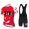 Verano Nuevo Maillot con Tirantes para Ciclismo de Hombre con Almohadilla de Esponja Conjunto de Montar Maillot de Manga Corta para Ciclismo de Carretera Chaqueta Ropa de Secado Rápido Traje de Montar