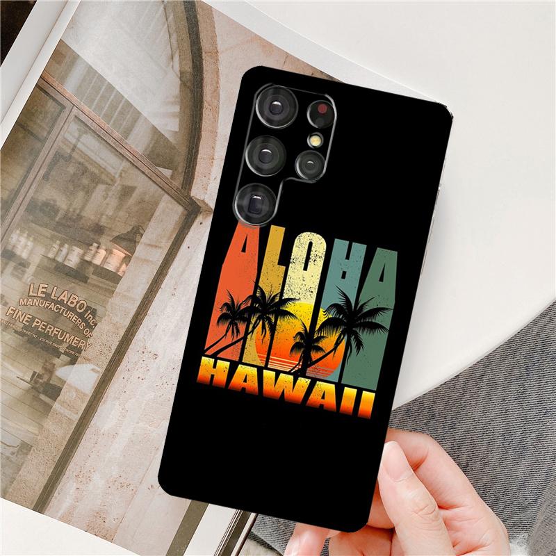 Aloha Beach Life Hawaii Phone Case For Samsung Galaxy S25 Ultra S9 S10 S20 FE S21 S22 S23 Plus S24 Ultra Full Cover Galaxy S24 Plus