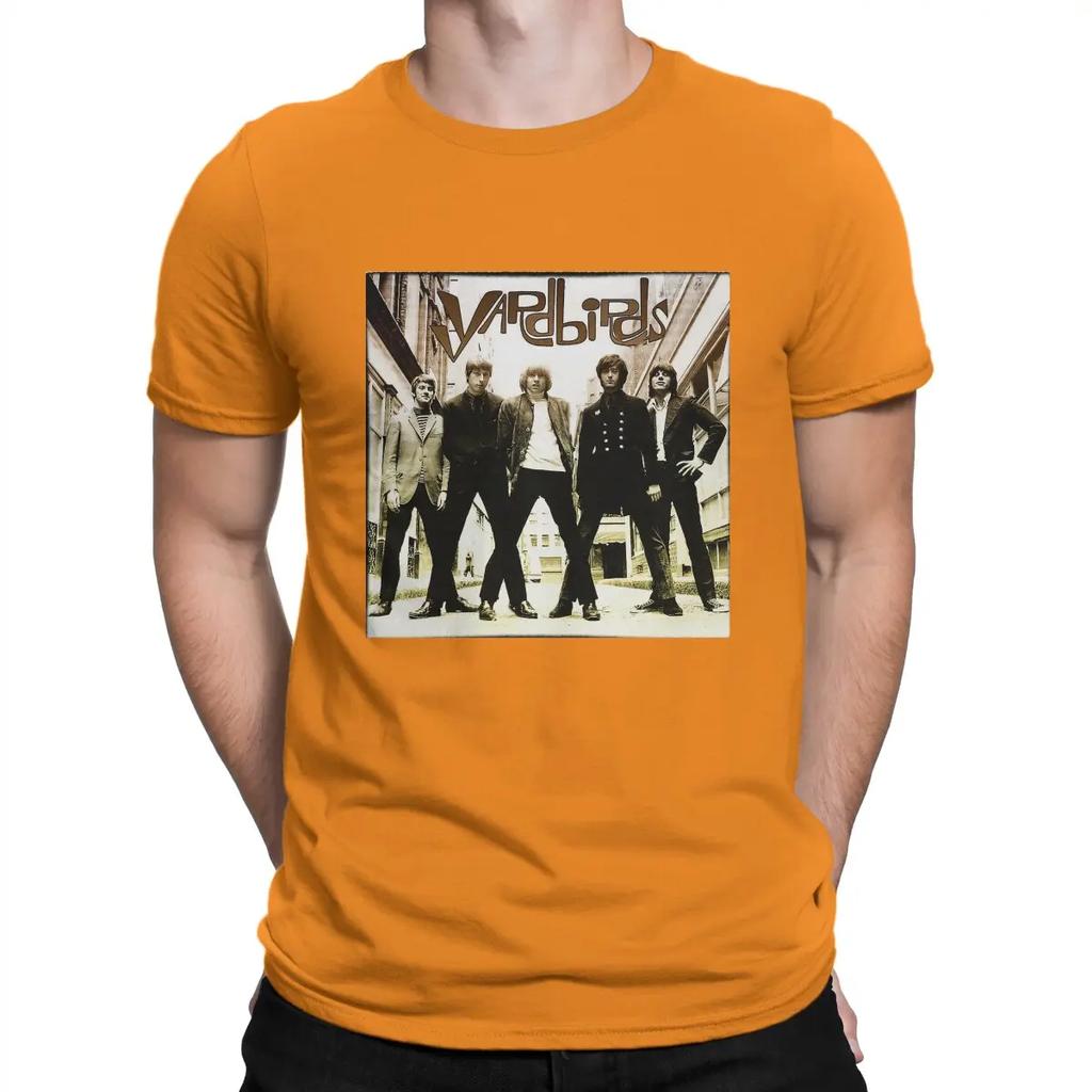 Funny 60s British Blues Rock Group T-Shirts for Men Round Neck  Cotton T Shirt The Yardbirds Short Sleeve Tees