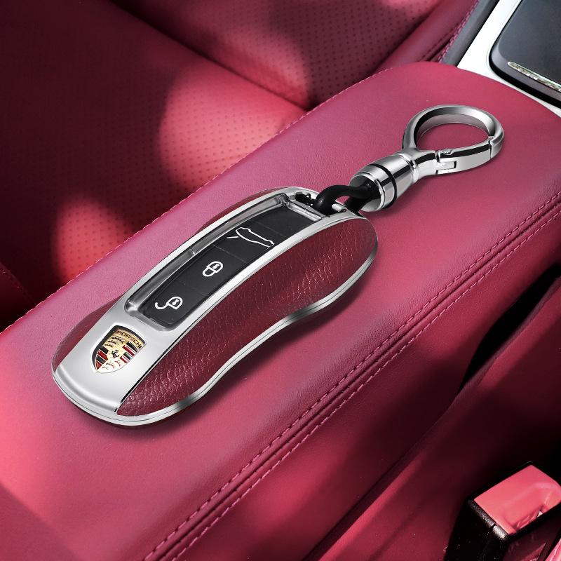 Porsche Schlüsselschale Abdeckung, Bordeauxrot 918/Cayenne/Macan/911/Panamera/Taycan