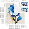 3-Piece Bedding Pillowcase Quilt Cover Set Blue Floral 2D Digital Printing Suitable For Bedroom Dormitory Decoration