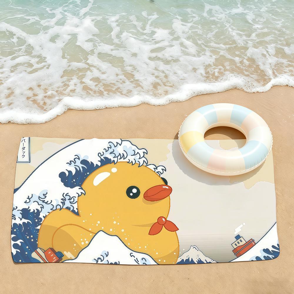 Print The Great Wave Off Kanagawa Towel Drying Bath Towel Applicable To Light Swimming Camping Yoga Beach Out