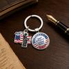 Pendentif Porte-clés, Porte-clés Double Pendentif Combiné, Porte-clés pour le 250e Anniversaire de la Fondation des États-Unis avec Anneau Métallique Épaissi