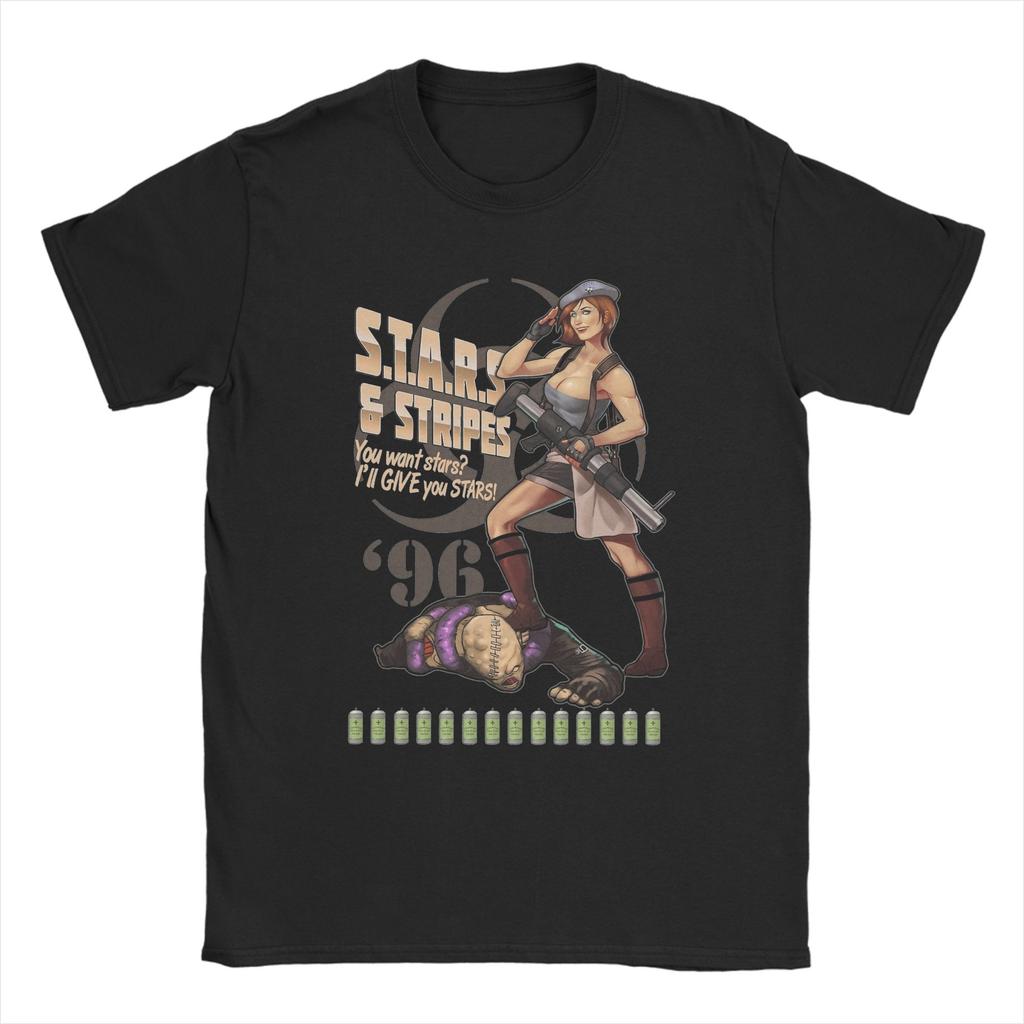 Novelty S.T.A.R.S. Residents Evils T-Shirt Unisex 100%Cotton Short Sleeve Round Neck Summer Clothes