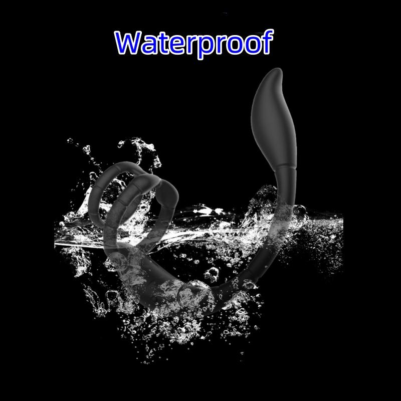 Vibrating Cock Ring Male Prostate Massager Anal Vibrator Remote Control Taint Stimulator Butt Plug Adult Sex Toy for Men