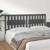 Headboard Gray 185.5 x 4 x 100 cm Solid Pine Wood