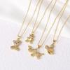 Funky Cute Trendy 18K Gold Plated CZ Diamond Stone Pave Lucky Balloon Puppy Dog Cat Pet Charm Pendant Chain Necklaces