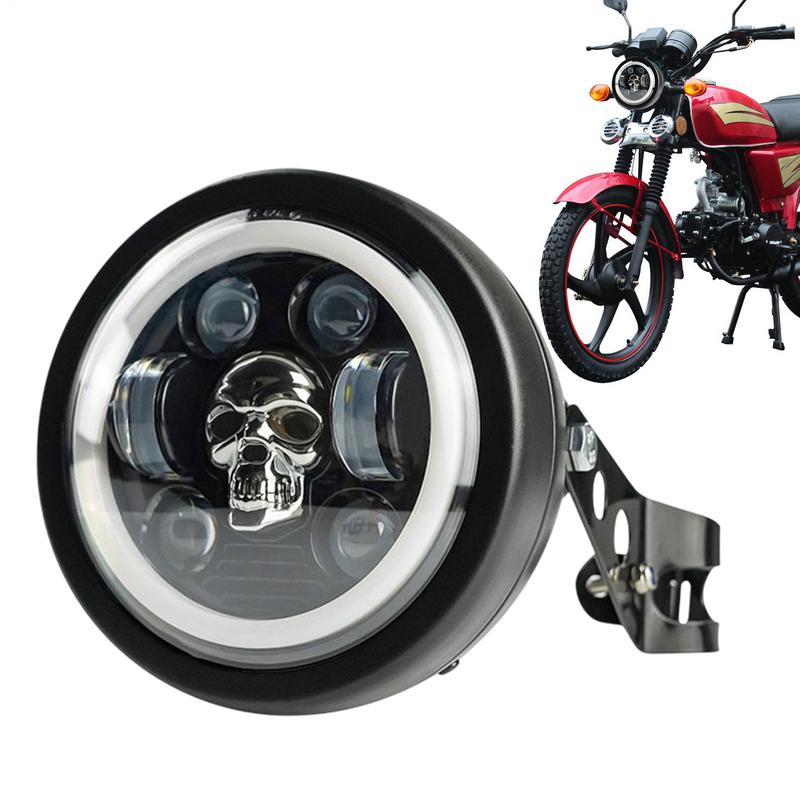

Universal 6.5inch Motorcycle headlight 28W 4-eye skull head LED headlight off-road vehicle modification spotlight car headlight CN