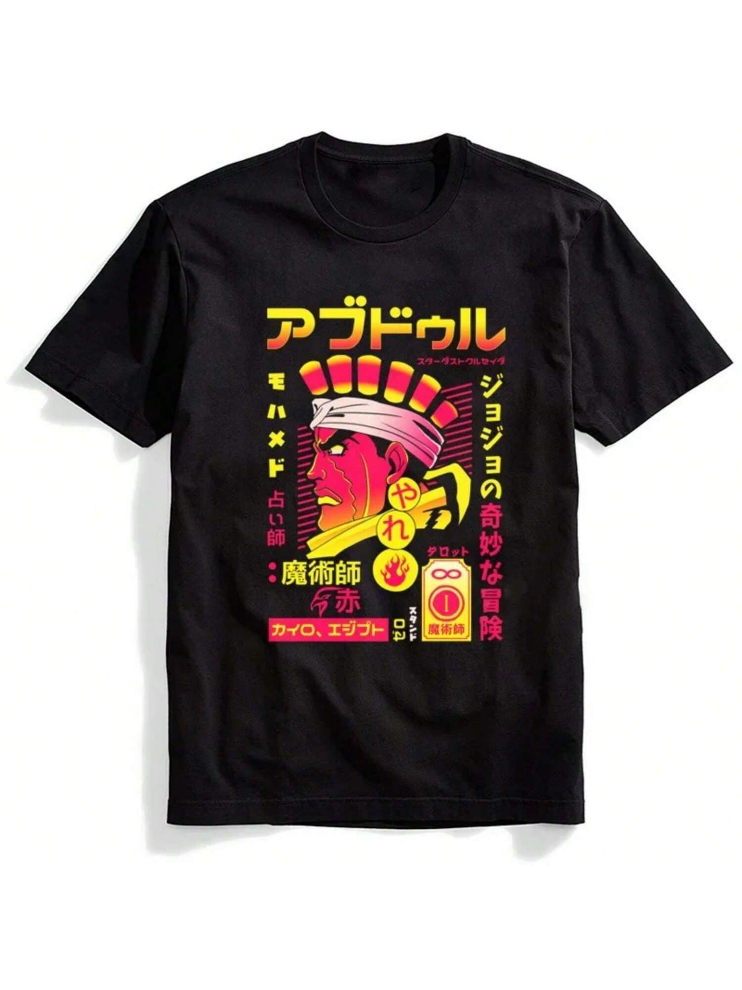 

2025 Новая футболка s Bizarre Adventure Аниме Принт Футболка Мода Красивая Мужская Одежда Летние Топы с Коротким Рукавом Футболки XXXXXL