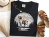 Moonlit Brittany Silhouette Shirt, Outdoor Full Moon Tee