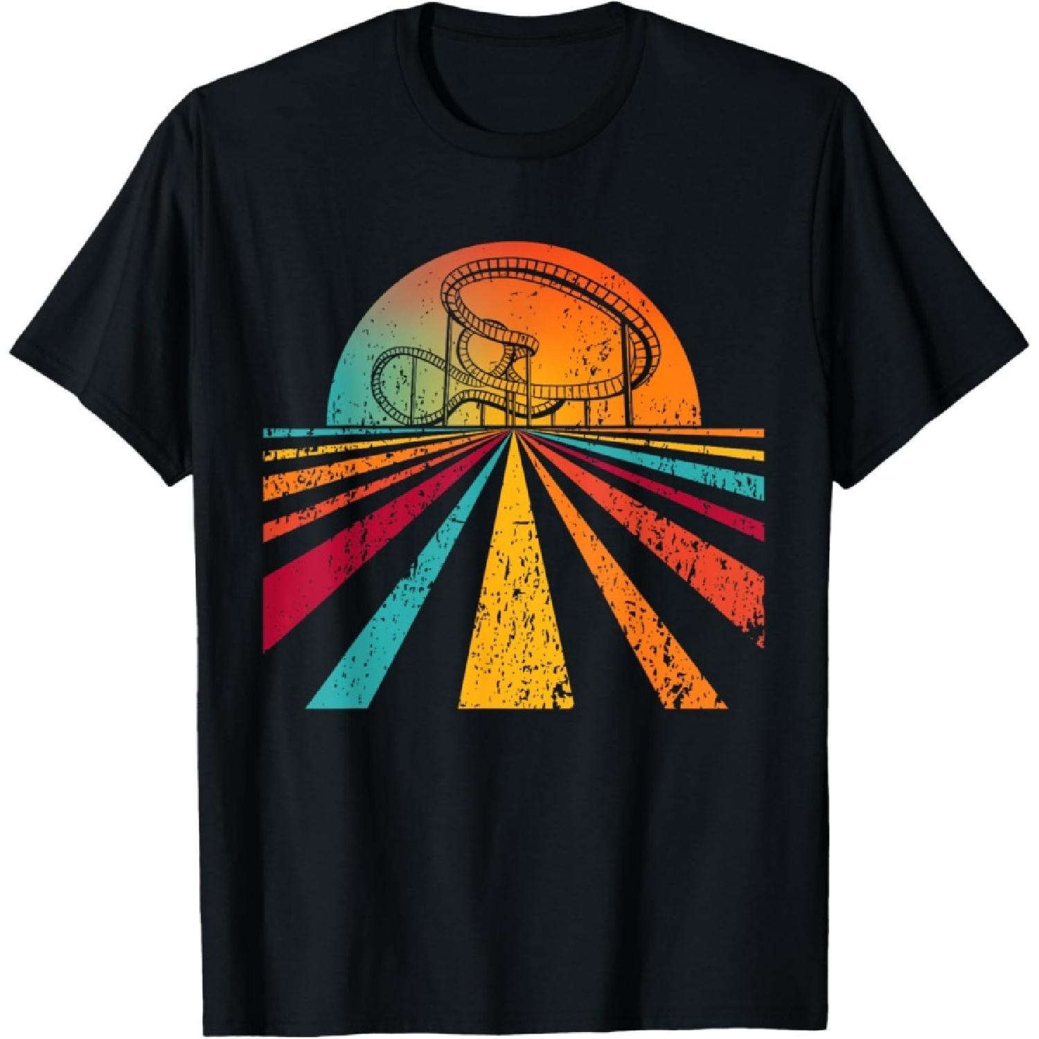 Vintage Amusement Park I Rollercoaster T-Shirt S