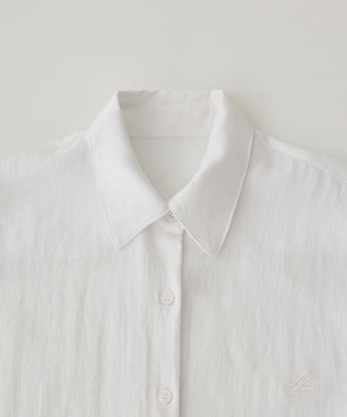 LADY VOLUME Logo Play Oversized Fit Shirt_White
