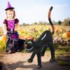 Inflatable Black Cat Halloween Decoration Leak-Proof Inflatable Cat Blow-up Standing Cat Ornament for Home Indoor Yard Garden Decoration