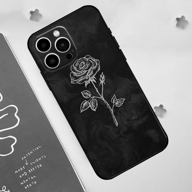 Rose Flower Floral Phone Case For iPhone 17 Pro Max 14 13 12 11 15 16 Pro Max Mini 16 Plus 16e 17 Air Funda