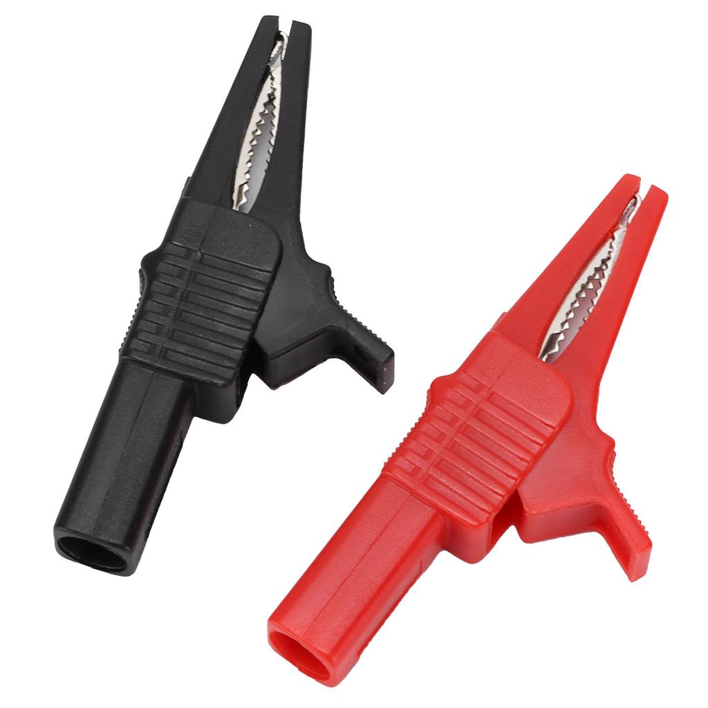 2PCS U08 4mm Brass Insulated Crocodilian Clip Electrical Test Clamp 32A1000V Test Equipment Parts