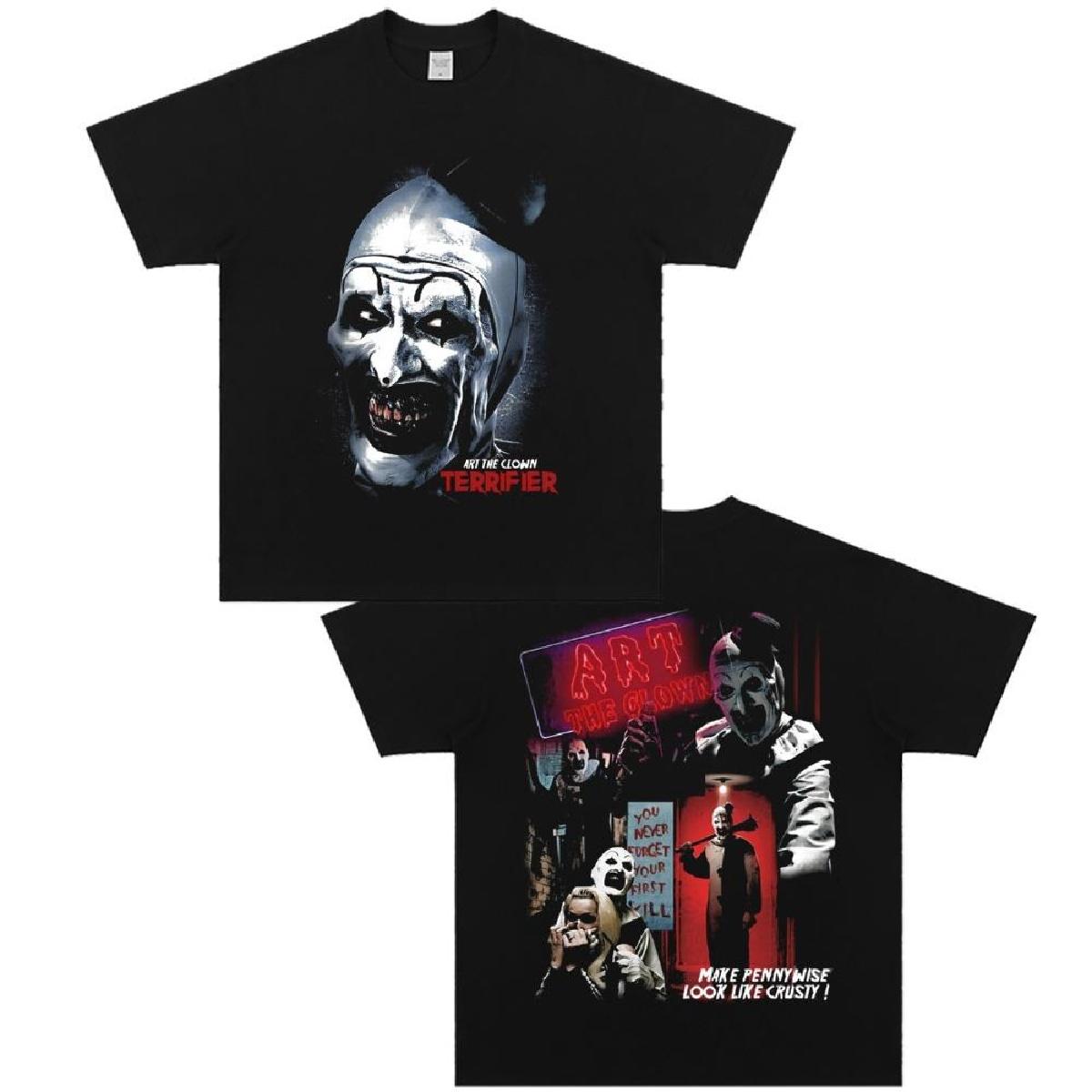 

Хэллоуин Призрак Клоун Ужасы тяжелый металл рок Западное побережье Скейт-стрит Летняя футболка Свободная повседневная футболка Мужчины Женщины S