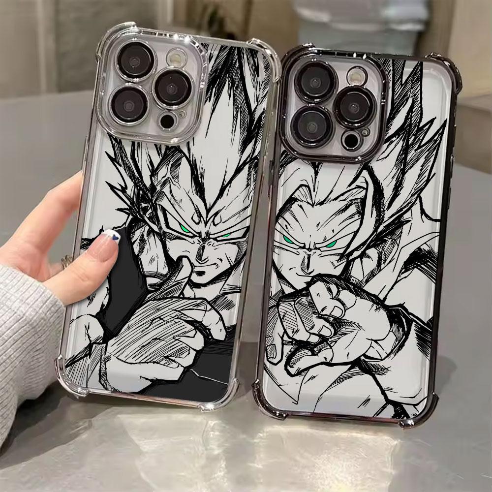 Cool Vegeta Goku Dragons Balls Art Phone Case for iPhone 11 13 15 16 17 Pro Max 14 Plus 17Air 16E 13 Pro 12 Mini 11 Clear Cover