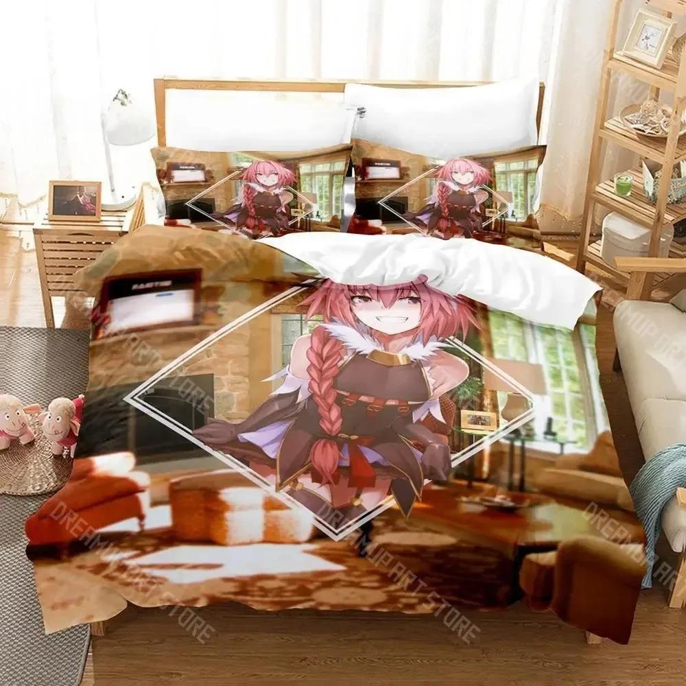3D Print Fate - Astolfo Bedding Set Single Twin Full Queen King Size Bed Set Adult Kid Bedroom Duvet Cover Sets Home Textiles