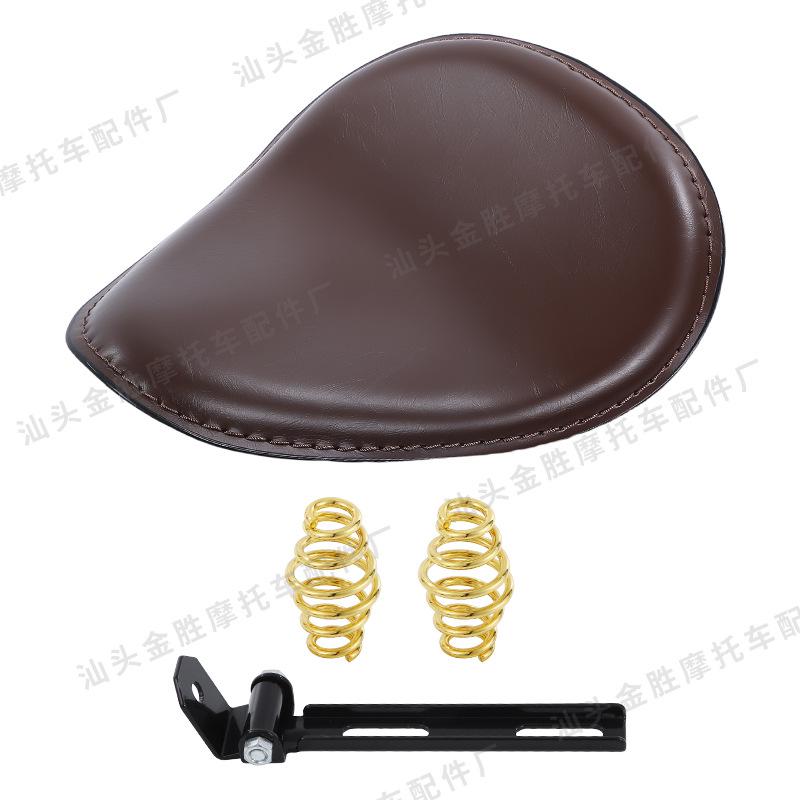 Retro Triangle Seat Bag for Harley Motorcycle - Leather Spring Cushion Accessory