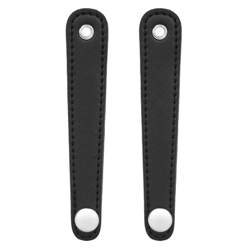 Practical Black PU Leather Accordion Bellow Strap with Stable Metal Snaps Suitable for Uninterrupted Play and Style