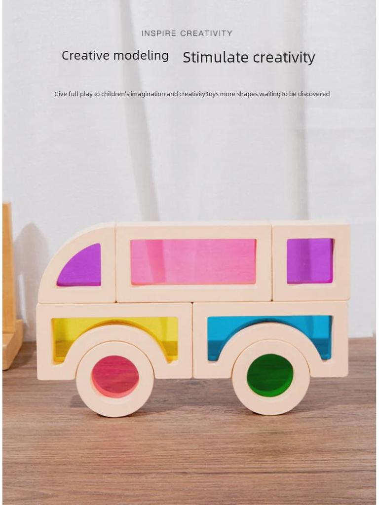 Colorful Kaleidoscope Building Blocks: Educational Shape & Color Recognition Toy for Children