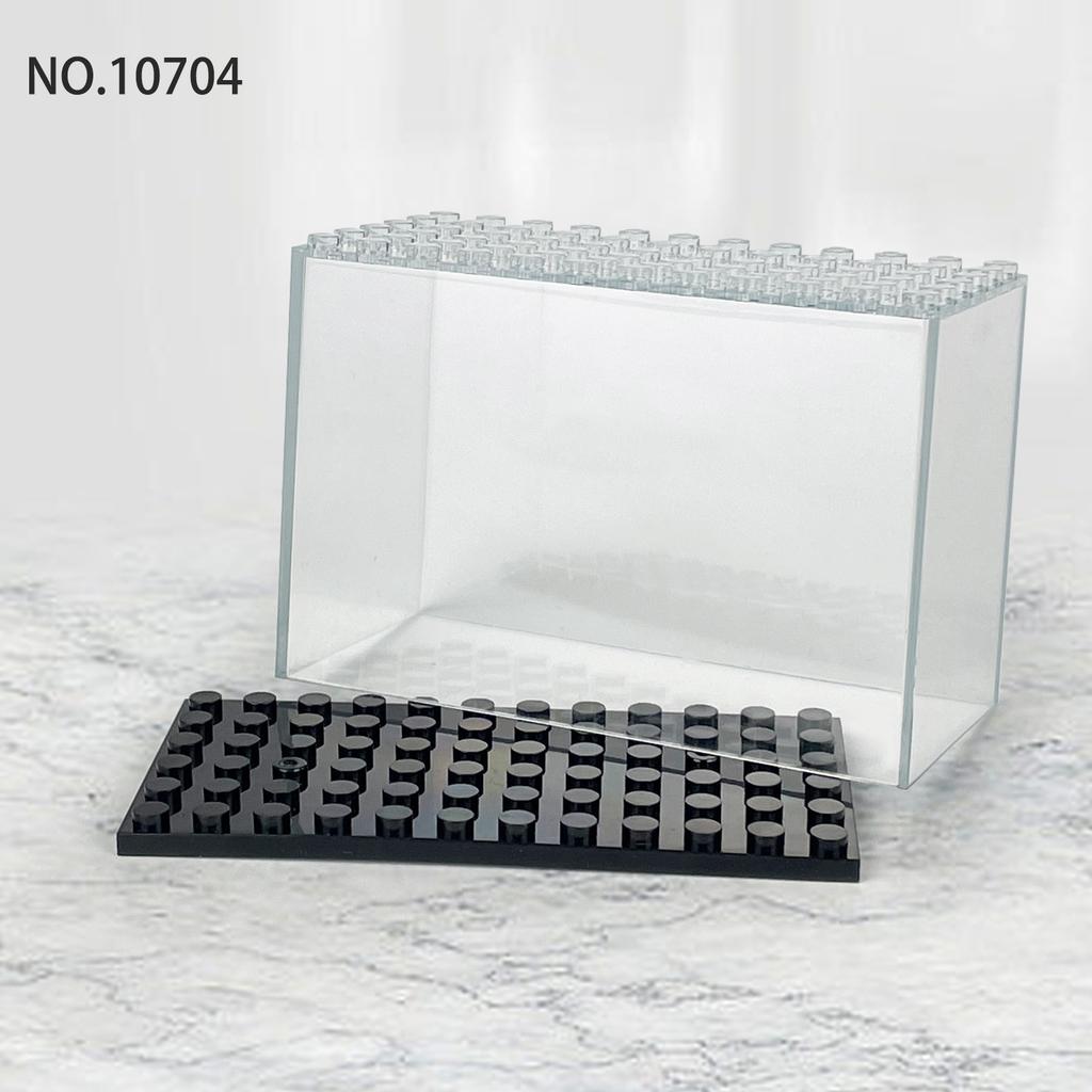Black Storage Box 10704 Display Box Transparent Parts Children'S Assembled Building Block Toy Figurine