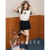 ET BOITE Cartoon Bee Embroidered Round Neck T-shirt