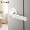 Indoor Door Indication Lock Household Keyed Three-lever Handle Lock White Bathroom Occupied or Unoccupied Door Handle