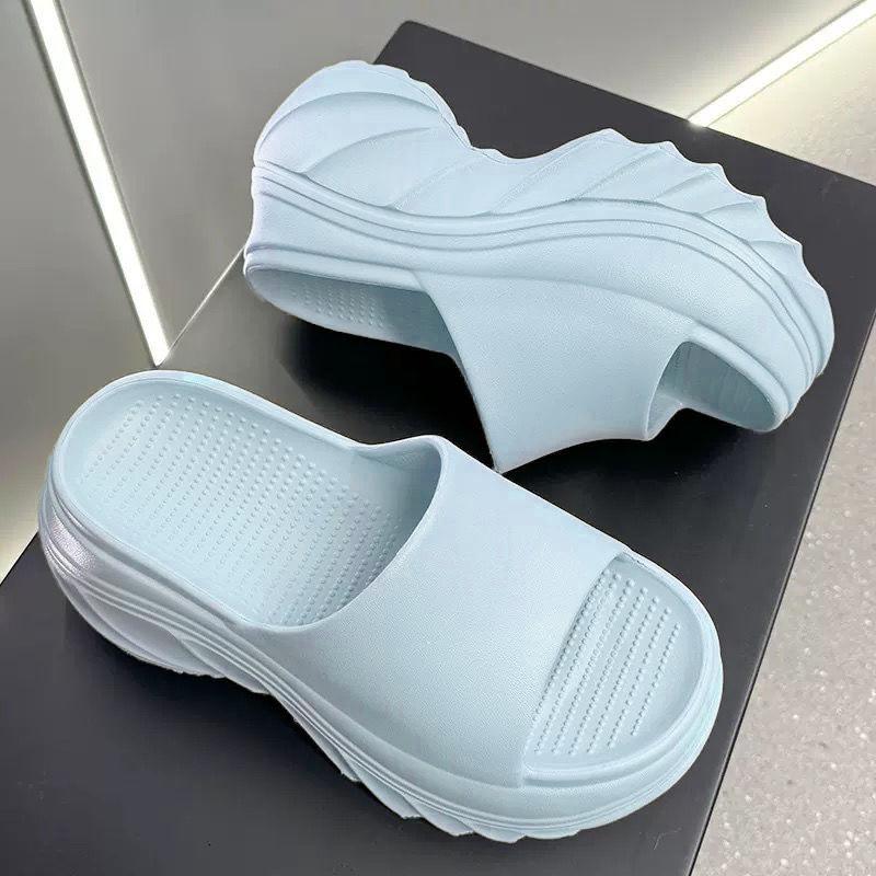 

Fashion Women s Slippers, Women s Summer Outer Wear Slippers, Women s New Thick-Soled Eva Slippers, Soft-Soled Home Sandals, Sandals 34-35 синий