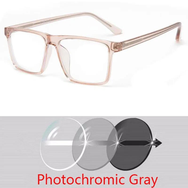 TR90 Overized Square Myopia EyeglassesBig Frame Prescription Glasses For The Nearsighted 0 -0.5 -0.75 To -6.0