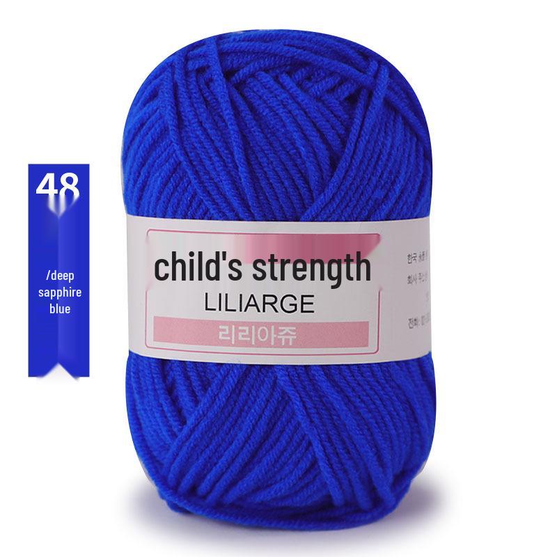 4-fädiges Milchbaumwollgarnknäuel für Mikro-Häkeln: DIY Strickpaket für Bouquet, Puppe und Hausschuhe