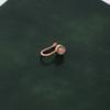 Non-perforated U-shaped Nose Clip with Exquisite Diamond-encrusted Leaf Rose Decoration Nose Stud