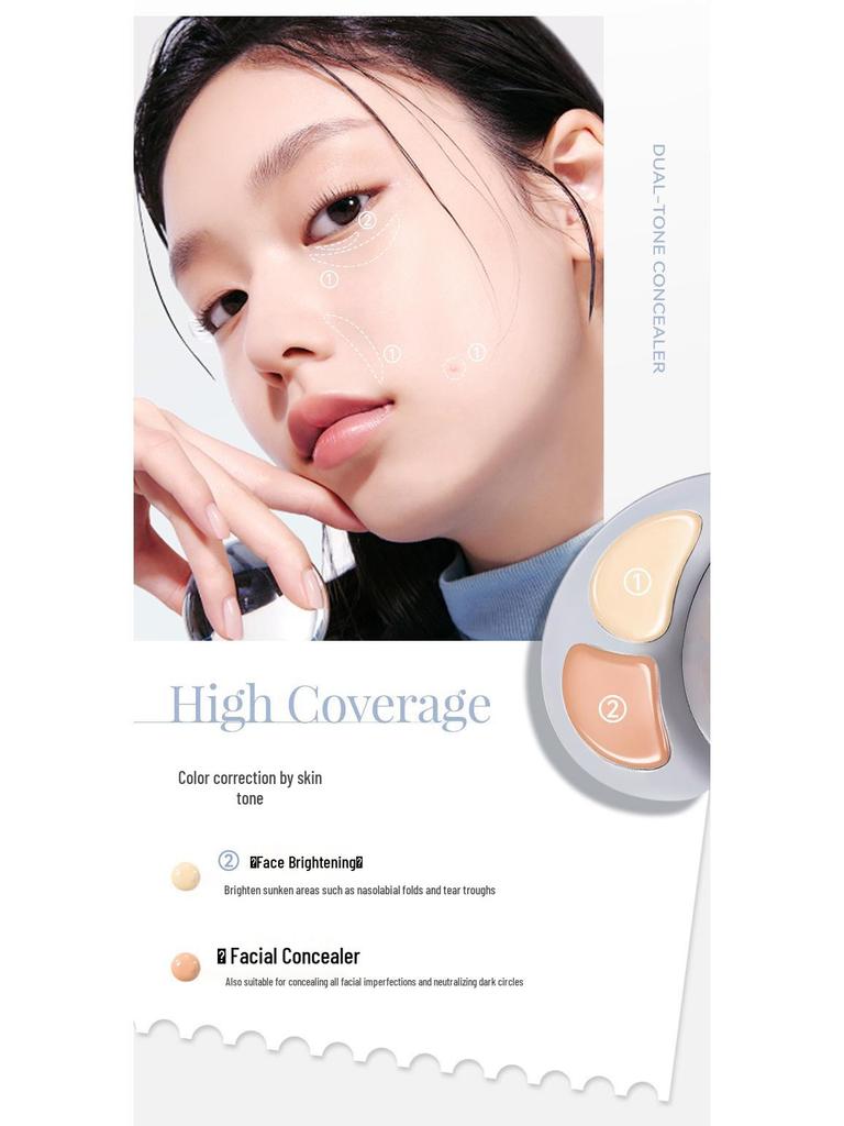 NOVO Cloud Fat Cream Glow Cushion Foundation & Concealer: Langanhaltend, Wasserdicht, Schweißfest, Weichzeichner-Effekt, Wischfest.