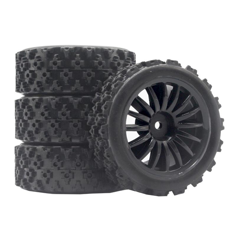 4pcs 70MM Rally Tires Rubber Tire Wheel Tyre for Tamiya XV01 XV02 TT01 TT02 PTG-2 1/10 RC Rally Racing Car Upgrade Parts