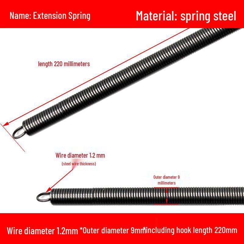 1.2mm Wire Extension Spring with Hook - Soft Tensile Force Spring Accessory