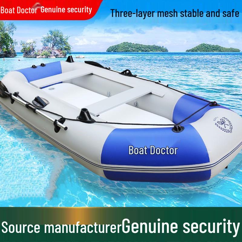 Durable Hard-Bottom Inflatable Rubber Dinghy Kayak for Fishing & Lifesaving