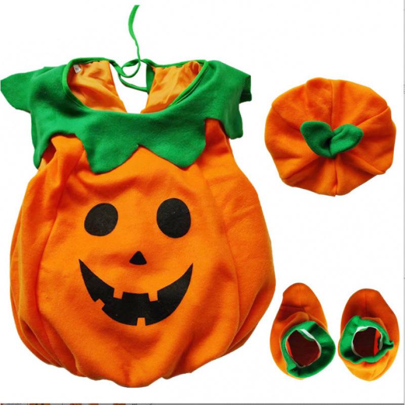 Kids' Halloween Pumpkin Cosplay Costume - Cute Baby Outfit for Performance